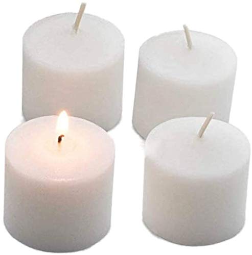 D'light Online Unscented Votive Candles - Small Candles for Synagogues  Churches  Baby Shower  Home Decoration  Restaurants and Weddings (White  8 Hour - Set of 72) - Image 5